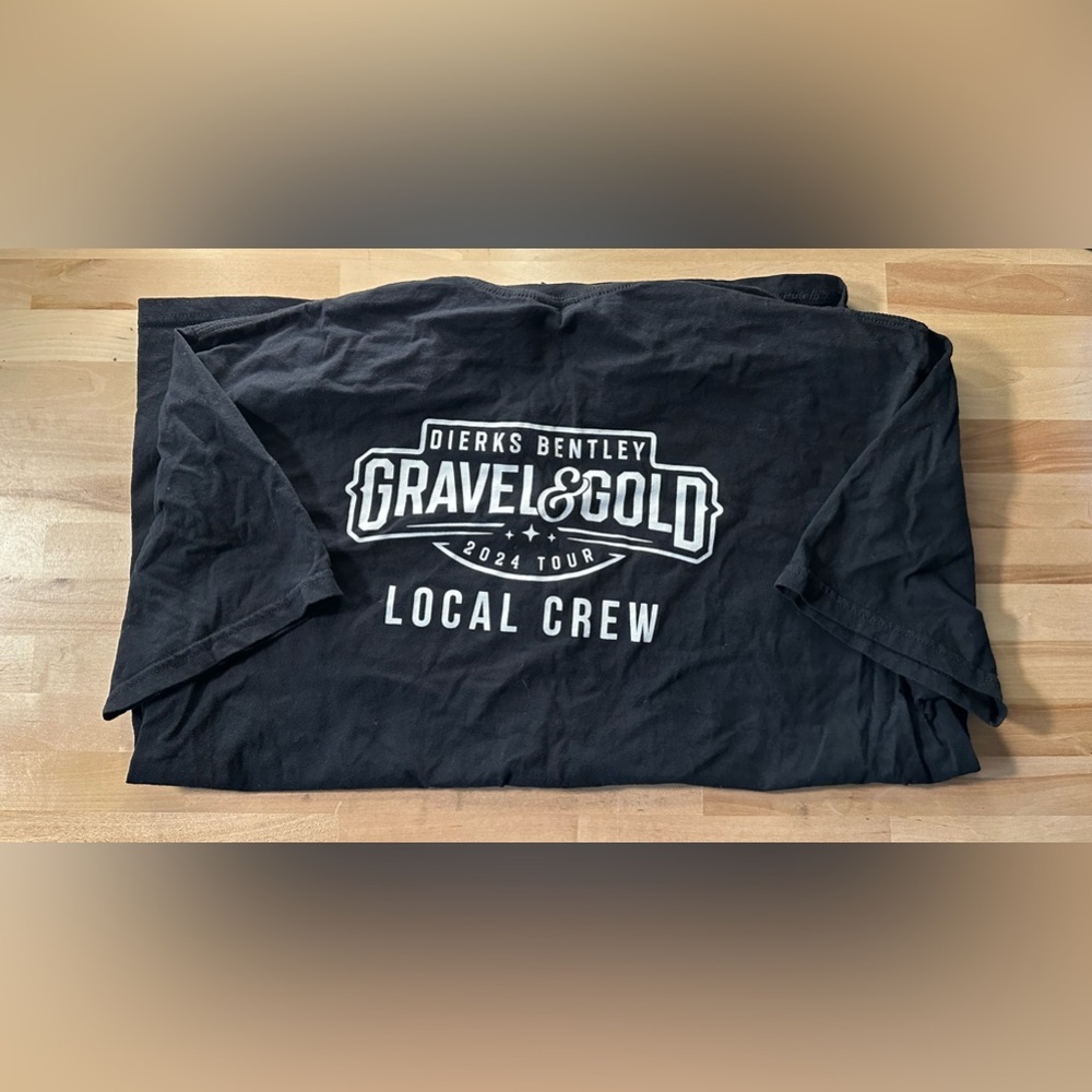 NWOT Dierks Bentley Local Crew T-Shirt from 2024 Gravel & Gold Tour
